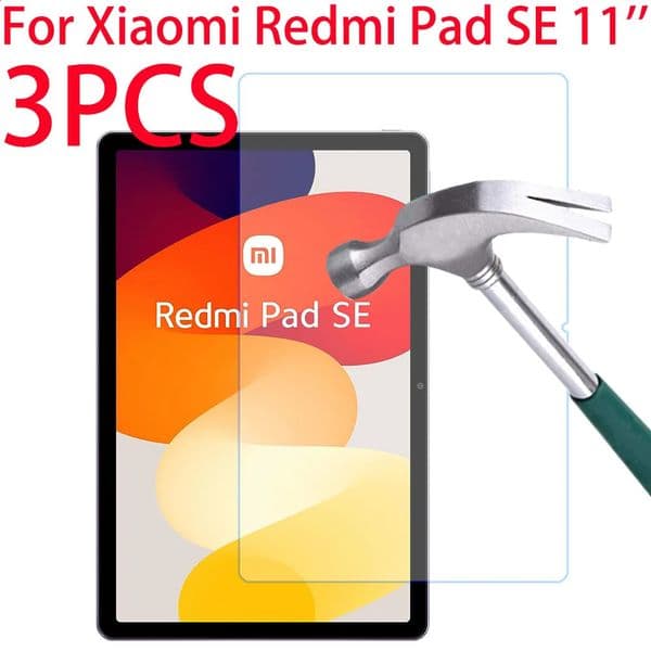 3 Packs Tempered Glass For Redmi Pad SE 11 inch Screen Protector Tablet Protective Film For Redmi Pad SE 11 260511