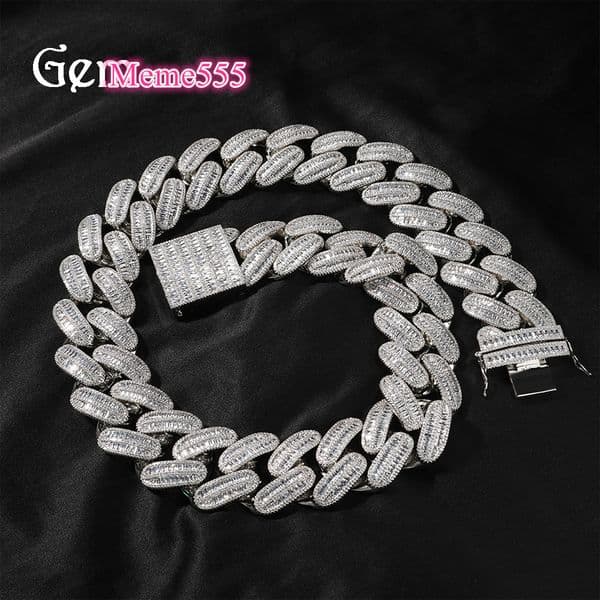 40mm VOAINO Heavy Industry Gold Diamond Cuban Chain Hip Hop Plankton Handsome Collarbone Chain Men Custom Exaggerated Necklace