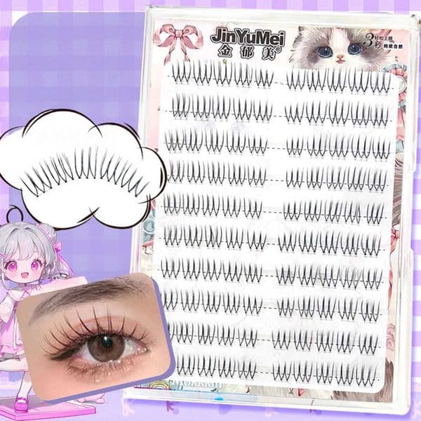 10/32 Rows U Shape False Eyelashes Cluster Korean Fluffy Wispy Lashes Natural Lash Extensions for Girls Party Daily Makeup C260521