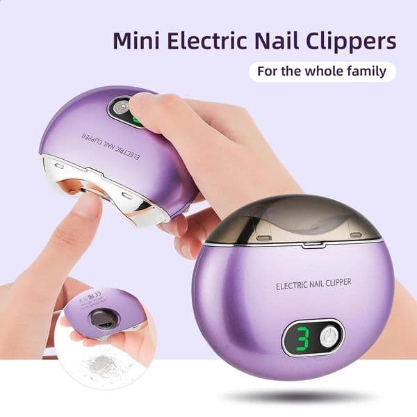 Electric Nail Clipper With UV Light Nail Cutter Low Noise Easy Manicure Nail Grinder AdultS Child Finger Toe Nursing 260509