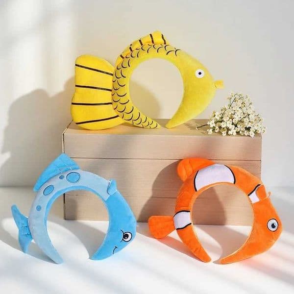 2026 Cute little fish hair hoop Cute Kids Hair Accessories Party Animals Headband Shark Dinosaur Cartoon Hairpins L260521