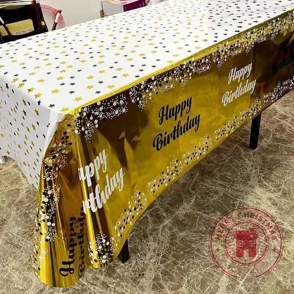 5472inch Happy Birthday Decor Letter Printed Tablecloth Decoration Drawing Scene Layout Wedding Celebration Parti Table Suppl L260521