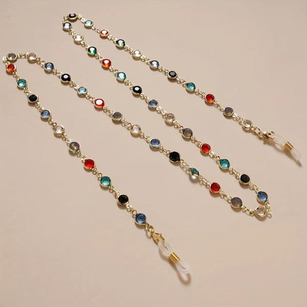 Light y rhinestone glasses chain simple fashionable versatile sunglasses hanging neck anti loss anti slip hanging chain 260516