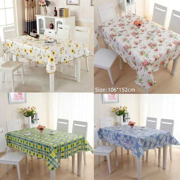 The Rectangle Oilcloth TableclothWaterproof and Stain Resistant152x106cm Indoor Outdoor Decor L260521