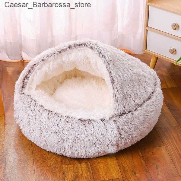 Round Dog Bed Winter Warm Cat Bed Plush Basket for Dog Washable Pet Bed for Small Medium Large Dog Sofa CatL260521W6LP