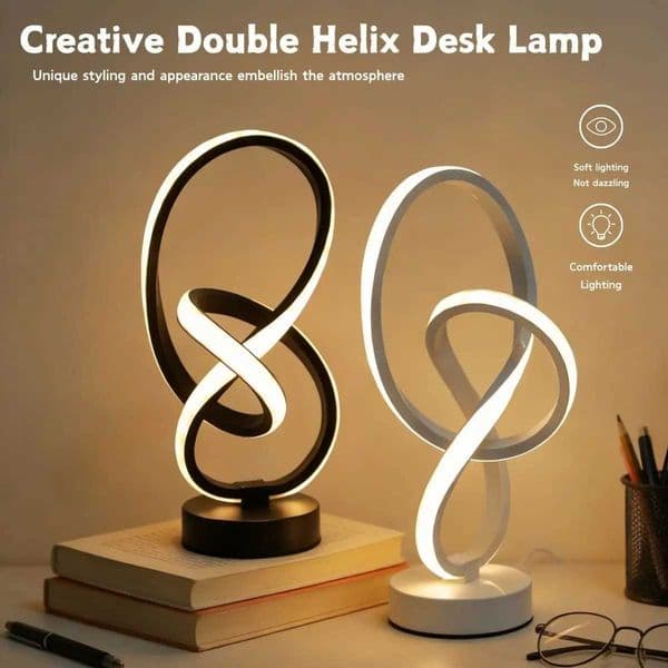 Simple and creative LED desk lamp with USB three color adjustable brightness bedroom living room home office decorative light C260521