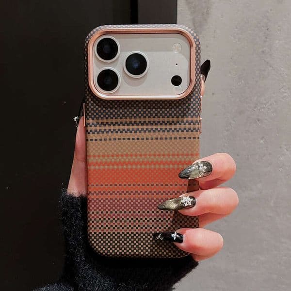 PITAKA Phone Case Designer Phone Case Coque Compatible I 17 Pro 16 Pro Max Skin Feel Kevlar Magnetic Full Coverage Hard Protective Cover Techwear
