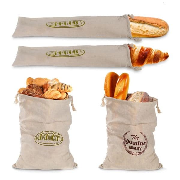 Linen Bread Bags Reusable Drawstring Bag For Loaf Homemade Artisan Storage Baguette 260521