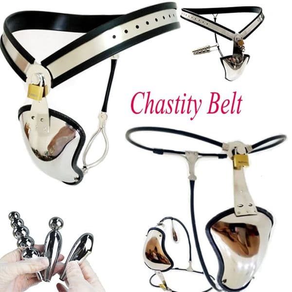 2026 New Cockrings Male Stainless Steel Chastity Belt Device Penis adult toys Sleeve Cock Cage With Anal Plug Beads Shield Plate Panties Adult Sex Toys Men 012