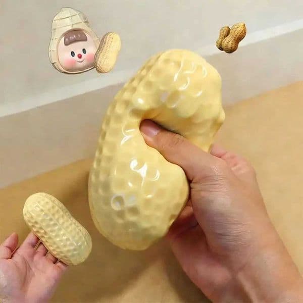 2026 Hot Peanut Stress Ball Buttery Soft Crunchy Squishy Fidget Toy ASMR Sensory Anti Stress Relief for Kids Adults Office Use Z260521