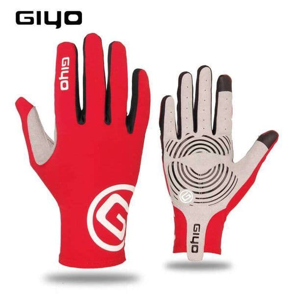 Giyo Wind Breaking Cycling Full Finger Gloves Touch Screen Anti-slip Bicycle Lycra Fabric Mittens Bicicleta Road Bike Long Glove 26W0521