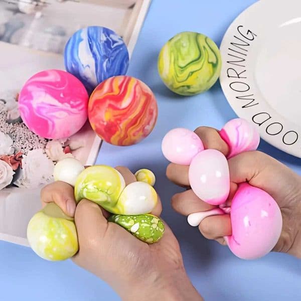 1PC Random Color Ice Cube Squeeze Toy Soft Rubber Unisex Sensory Stress Relief Ball Slow Rebound Fidget Gift for Office M260521