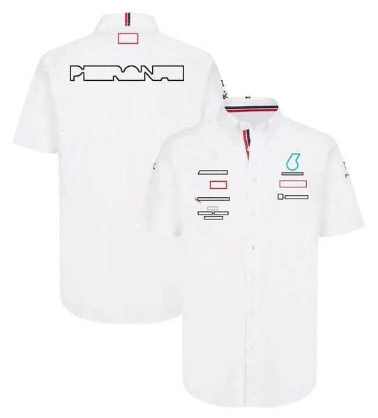 New F1 T-Shirt Button Formula 1 Racing Men's Short Sleeve Shirt Summer Racer Fans Jersey Team Logo Polo Shirts Plus Size Custom 44