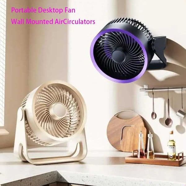 2025 Electric Fan table Circulator Wireless Portable Quiet Ventilator Desktop Wall Ceiling Fan Air Cooler For Home T260520FRT3