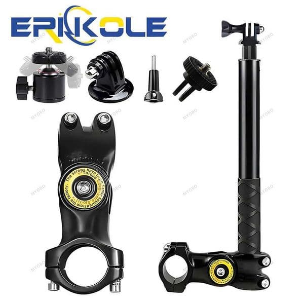 Motorcycle Handlebar Camera Mount with Selfie Stick for Insta360 X4 X3 X2 Bike Bicycle Tracking Shooting Sports Camera Bracket T260521