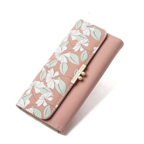 Womens Tri-Fold Wallet Large Capacity - Cute Short Purse Fashion Money Organizer with Coin Pocket Card HolderZHR260521