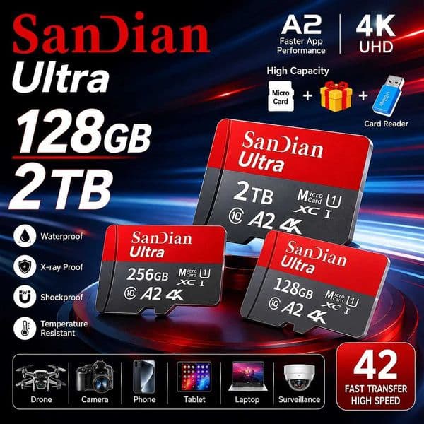 SD Card Portable Memory Card Expansion for Mobile Devices and Cameras T260521