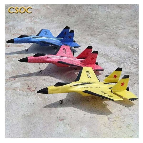 SU35 RC Plane Airplanes Outdoor RTF Tail Pusher Flyer Model Foam Remote Control Glider EPP Toy Bubble Drop-resistant Craft 26W0521