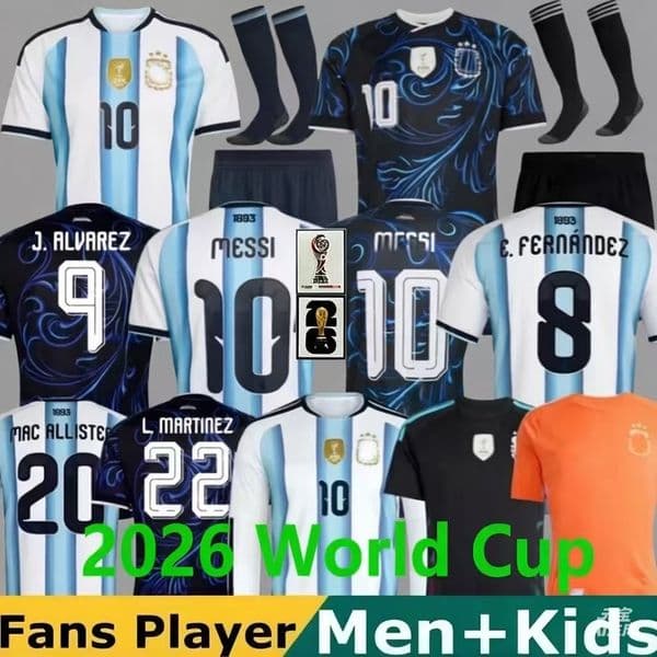 26 27 ARGENtiNA SoccerJerseys MESSIS DE PAUL J.ALUAREZ 2026 ArgentiNa DYBALA DI MARIA MARTINEZ football shirt home away Player Men Women