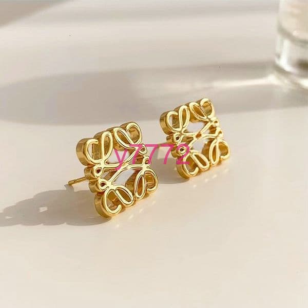 luxury brand stud earring gold earrings letter fashion earrings designer for women Wedding Jewelry Chirstmas gift With box