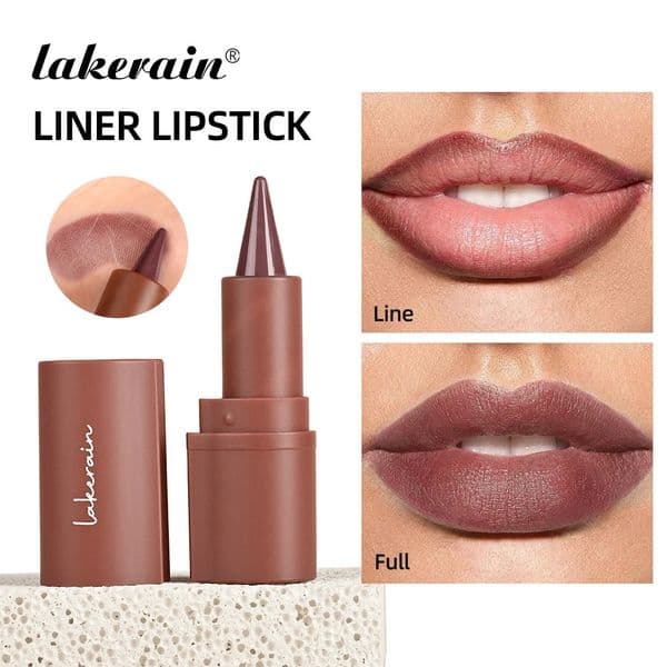 Liner Lipstick 6Colors Matte Black Brown Velvet Lipstick Waterproof Non Sticky Contouring Tint Lipliner Crayon Lip Makeup 260520