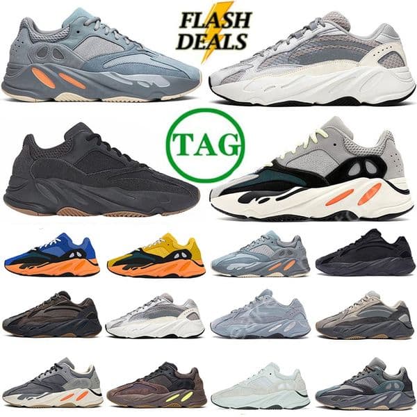 Discount New 700 700s Running Shoes Sneakers Trainers for Mens Women blue Fashion Outdoor Sports Hiking shoe BIG SIZE EUR 36-46