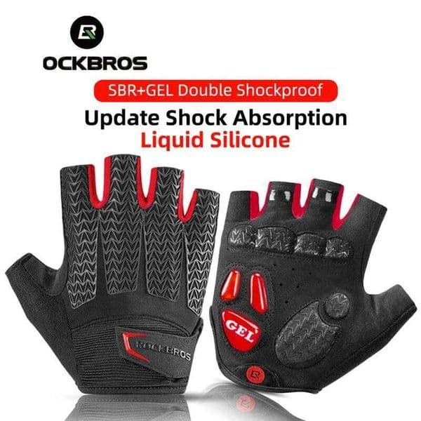 ROCKBROS Pro Bike Cycling Half Finger GEL Pad Shockproof Mens Women Spring Summer Sports Non-slip Gloves Guantes Ciclismo 26W0521