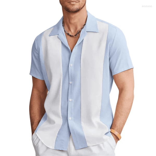 Men's Polos Shirt Pattern 3D Printed Short Sleeved Casual Outdoor Hawaiian Button Soft And Comfortable Material