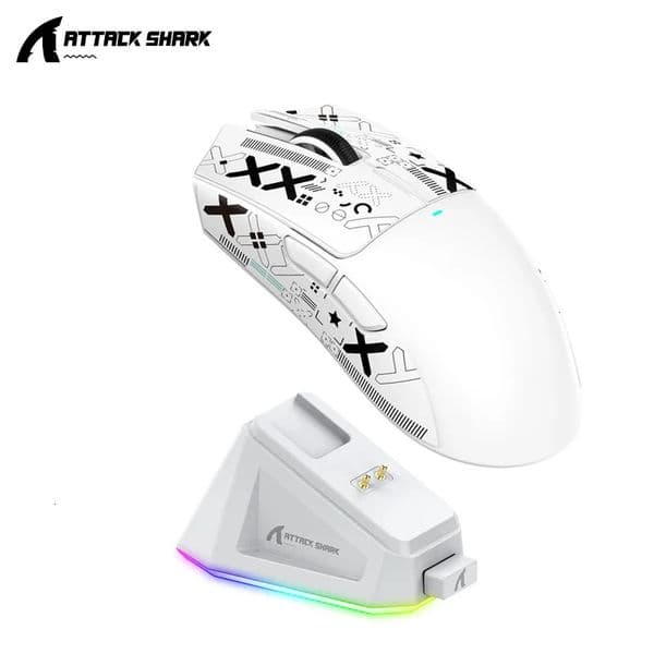 Attack Shark X11 Mouse PAW3311 Wireless 1K Hz Macro Magnetic RGB Docking Charger for Gaming 260521