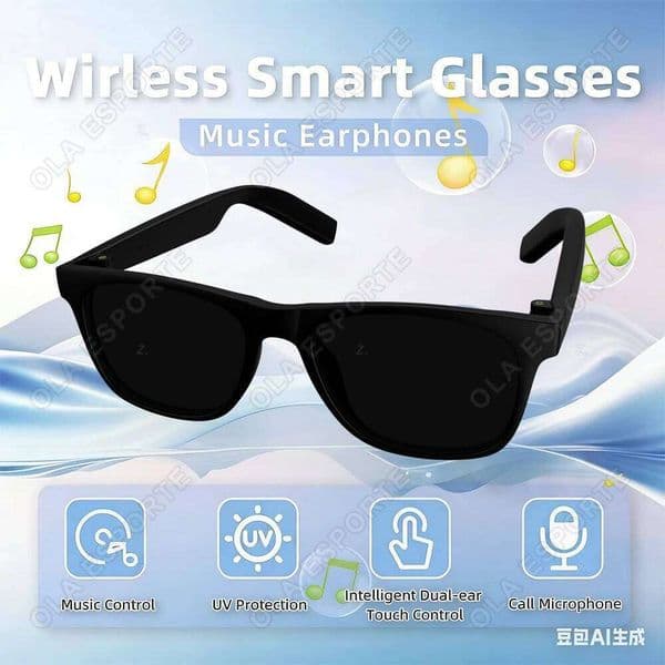 2026 New Fashion Bluetooth Calling Audio Music Playing Smart Sunglasses Anti Glare Cycling Glasses For Man