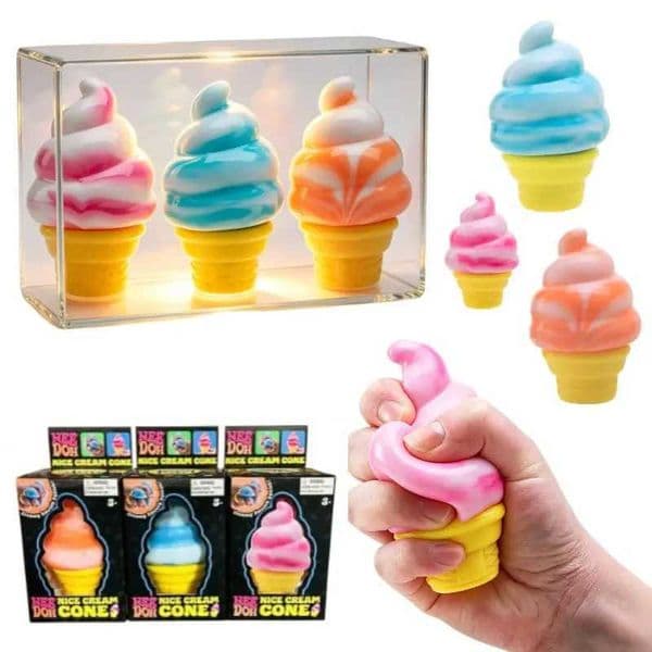 Nee Doh Ice Cone Shaped Sensory Squeeze Fidget Toy Stress Relief Surprise Party Decor Gift Z260521