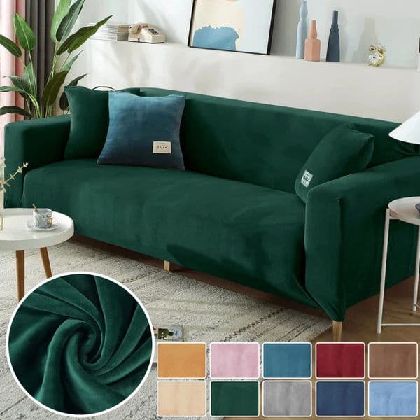 Velvet Sofa Covers for Living Room Elastic Spandex Cover Sectional Couch L Shape Corner Armchair 1234 Seat 260521