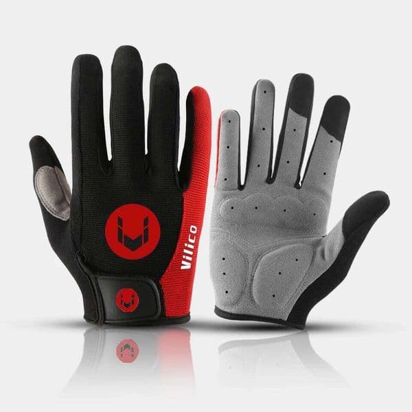 A Pair Of All-finger Breathable Shock-proof Touch-screen Spring And Summer Mountain Bike Road Riding Gloves 26W0521