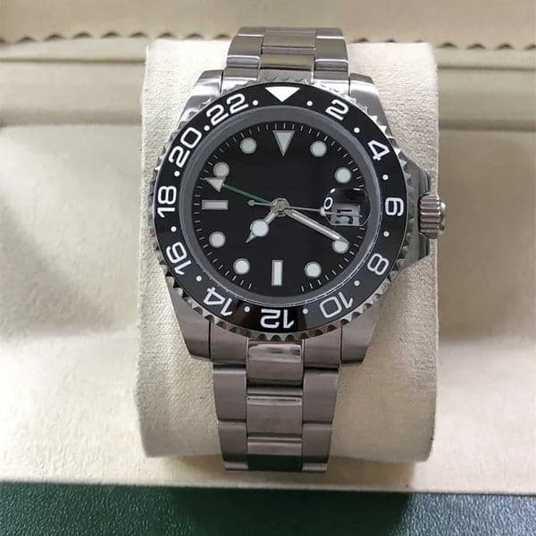 Designer Brand Rox Watch 2025 Steel Band GMT Automatic Mechanical Watch Mens Business Wristwatch Luxury Brand Direct Delivery Second-Hand Watch 6NV7
