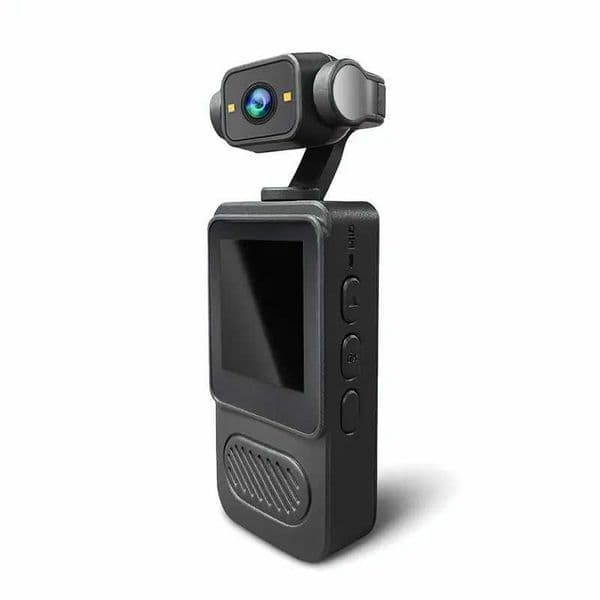 Black 1080P HD wearable sports POV camera 360 rotating lens clear windproof audio law enforcement recorder motorcycle black box T260521