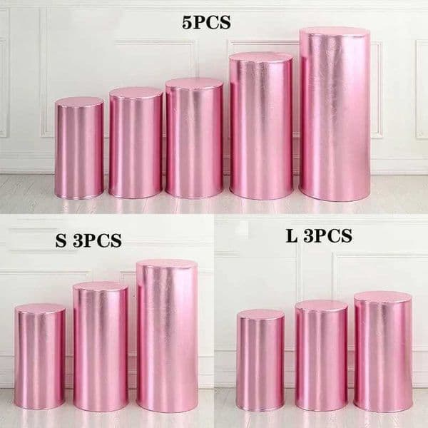 Wedding Props Dessert Bucket Gilt Cover Cylindrical Dessert Table Cover Party Decorations Bronzed Elastic Tablecloth L260521