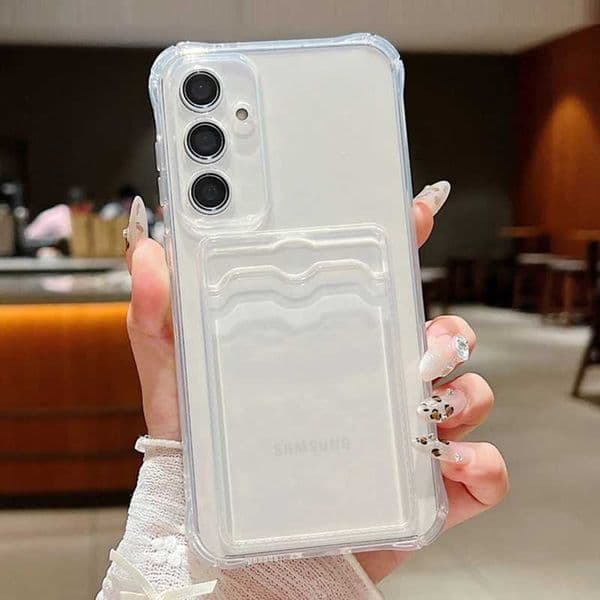 Case For Samsung Galaxy S25 Edge S26 S22 S23 S24 Ultra S24 S25 FE A57 A37 A17 A56 A55 A54 A15 A36 A26 Card Bag Clear Phone Cover Z260521