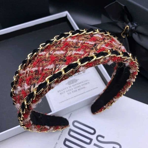 European and American style red headband with hair clips and headbands womens high skull headpiece pressed hair face wash he L260521