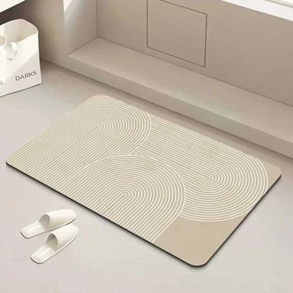 Non-Slip Bath Mat Diatomite Mat with Rubber Padding Soft Super Absorbent Bathroom Rug Foot Mat for Hallway Shower Toilet MatsT260521