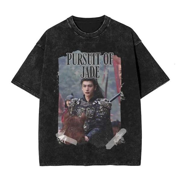 Pursuit of Jade Zhu Yu Washed T Shirts Streetwear Hip Hop T-Shirt Zhang LingHe Tee Shirt Men Women 100 Cotton Street Summer H260521