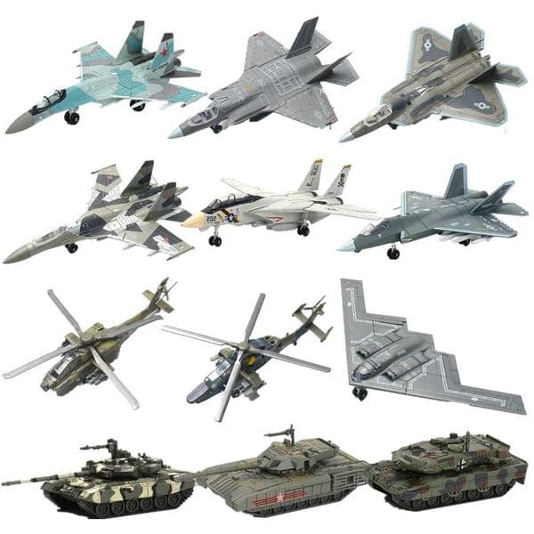 Modern Military Series Building Blocks Set Main Battle Tank T90 Multi-Purpose Fighter B2 Helicopter Model Toys For Boy Xmas GiftJ260521