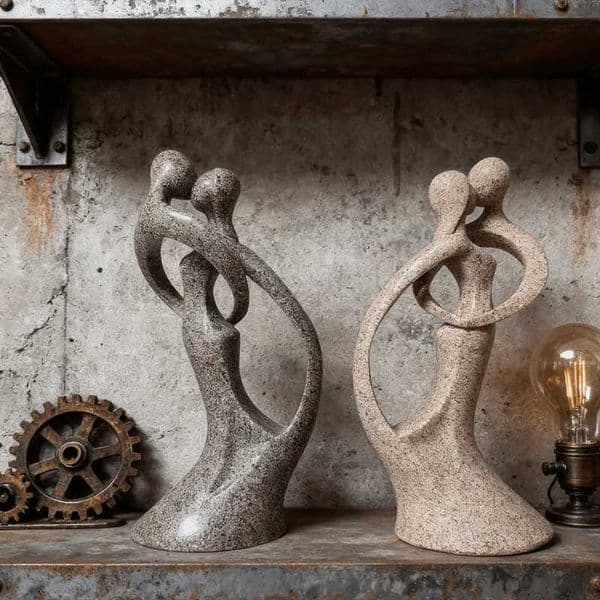 1PCHug and Kiss Couple Abstract Art Resin Statue OrnamentModern Home Decor ArtworkOffice desk surface panelLiving Room L260521