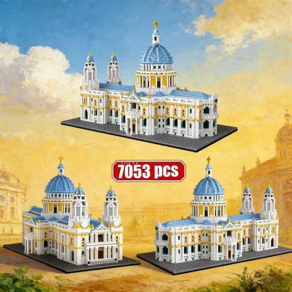 Micro Particle St Pauls Cathedral Building Kit Restic Architectural Model Buildable Set Educational STEM Toy Creative SJ260521