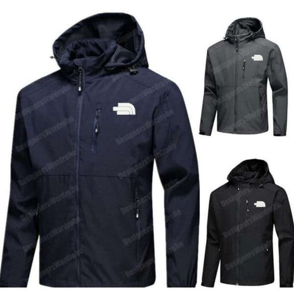 Designer Men Jackets Coat Spring Waterproof Jacket Plus Size Windbreaker Rain Coat Breathable Camping Hooded Biker Jackets Mans Male Clothing