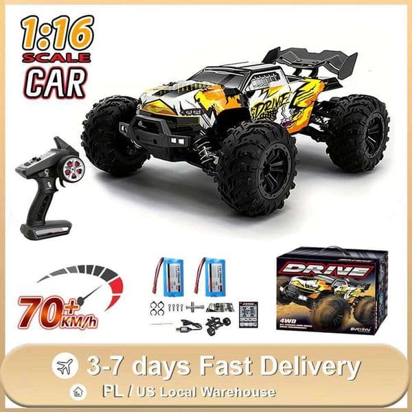 1/16 RC Car 4x4 Remote Control Cart 16101PRO/16102PRO Brushless 70KM/H 2.4G Electric High Speed Off-Road Drift Toys for Children 26L0521