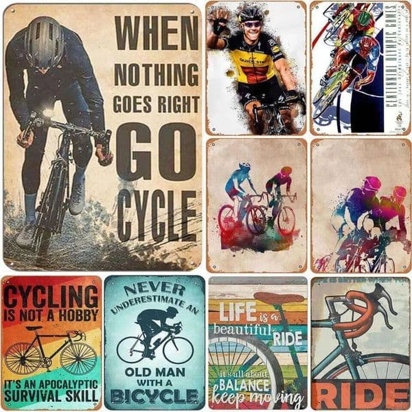 Luxury Designer Decor Cycling Metal Tin Signs Bike Ride Wall Decoration Plaque Vintage room Art Poster Iron Painting For Man Cave Home Cafe 6