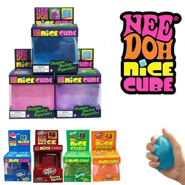 2026 Hot Schylling Nee doh Nice Cube Soft Squishy Sensory Cube Stress Relief Fidget Toy ADHD Anxiety Focus Desk Toy Z260521