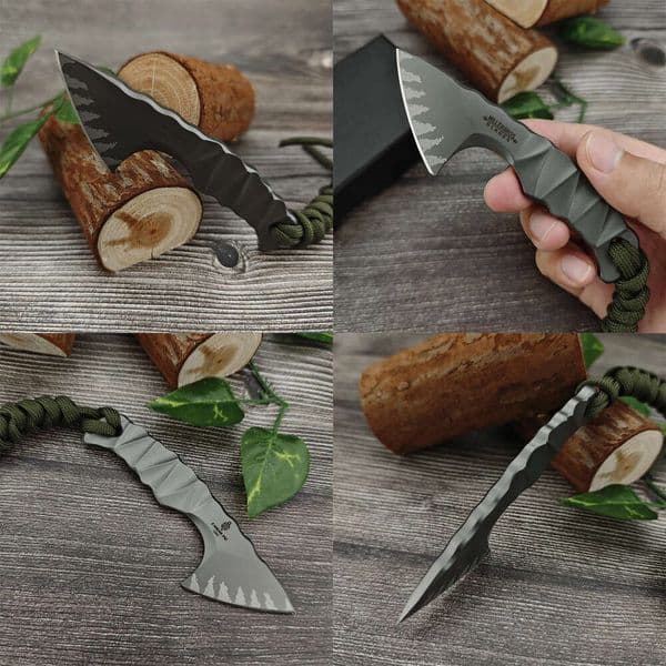 High Quality Mini Axe Tool D2 Knife Durable EDC Wilderness Adventure High Hardness Utility Camping Outdoor Survival Axe with Cowhide Sheath 15535 535 533 3300