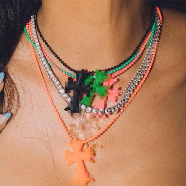 Unisex Multi-color Silicon Cross Jewelry: Fashionable and Timeless Neckwear with a Modern Twist