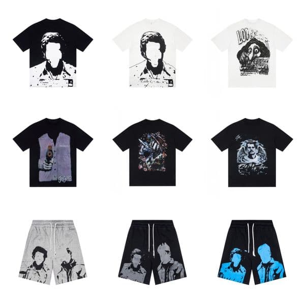 caugh syrup shirt men shirt designer shirt short casual and loose T-shirt, men's and women's the same style yeclo